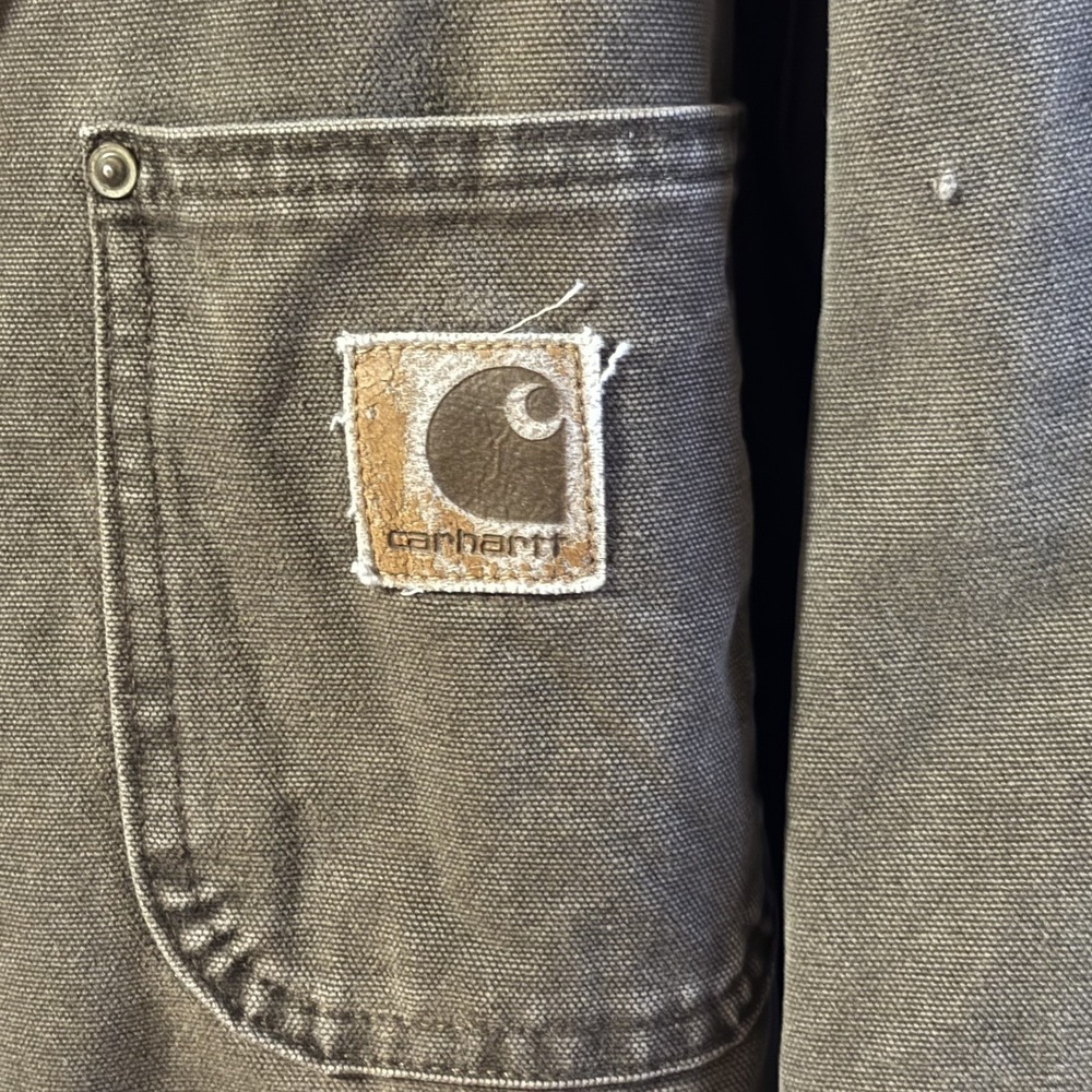VTG Carhartt Chore Coat Jacket LT C02CHT Blanket Lined Canvas Workwear Brown - Picture 3 of 12